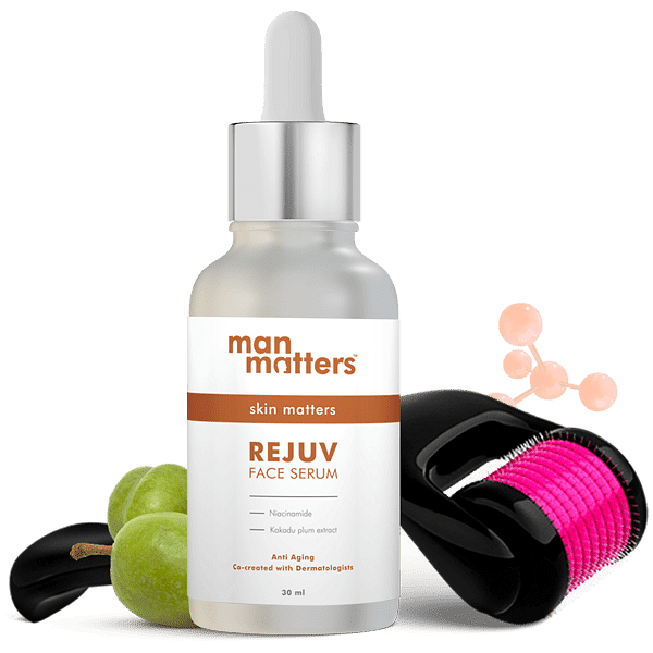 Vitamin C and Niacinamide serum with derma roller for face