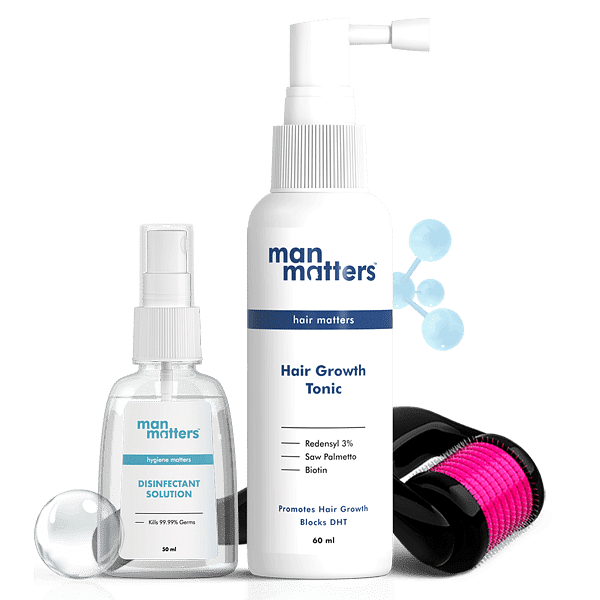 Active Hair Growth Kit| 1x Grow Hair Tonic + 1x Hair Follicle Stimulator + FREE Disinfectant Solution worth Rs 79