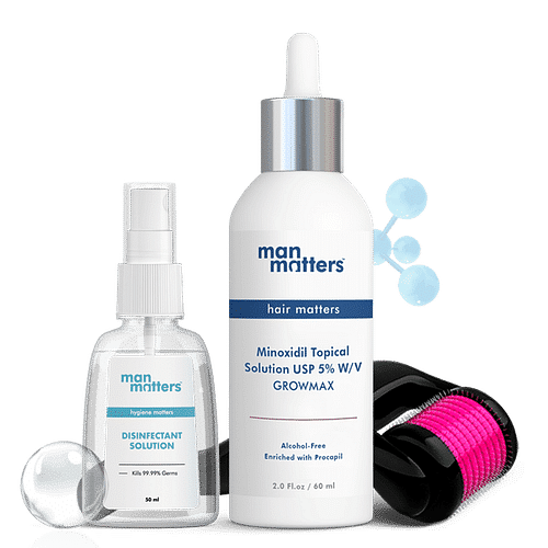 Hair Regrowth Stimulator| 1x Minoxidil + 1x Hair Follicle Stimulator+ FREE Disinfectant worth Rs 79