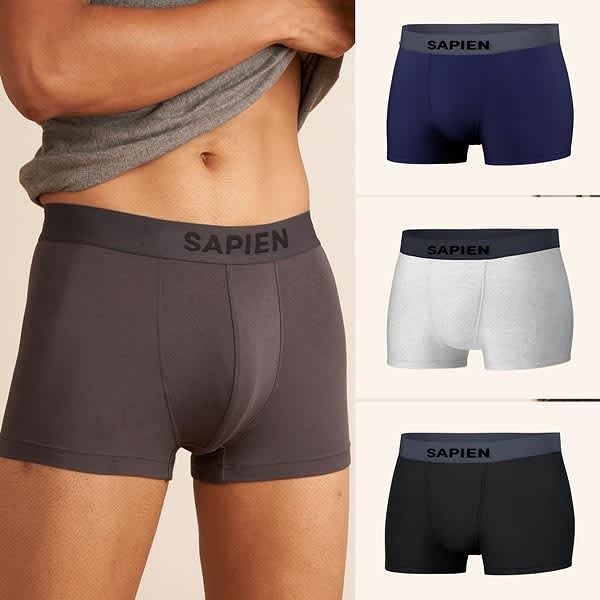 Sapien Trunks for Men (Pack of 3 Men's Underwear)