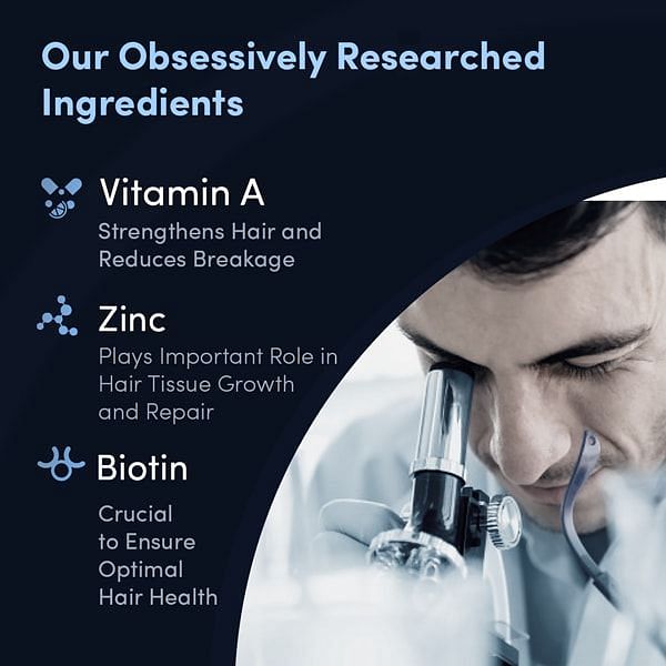 Vitamins to stop hair fall: Zinc, Biotin and Vitamin A